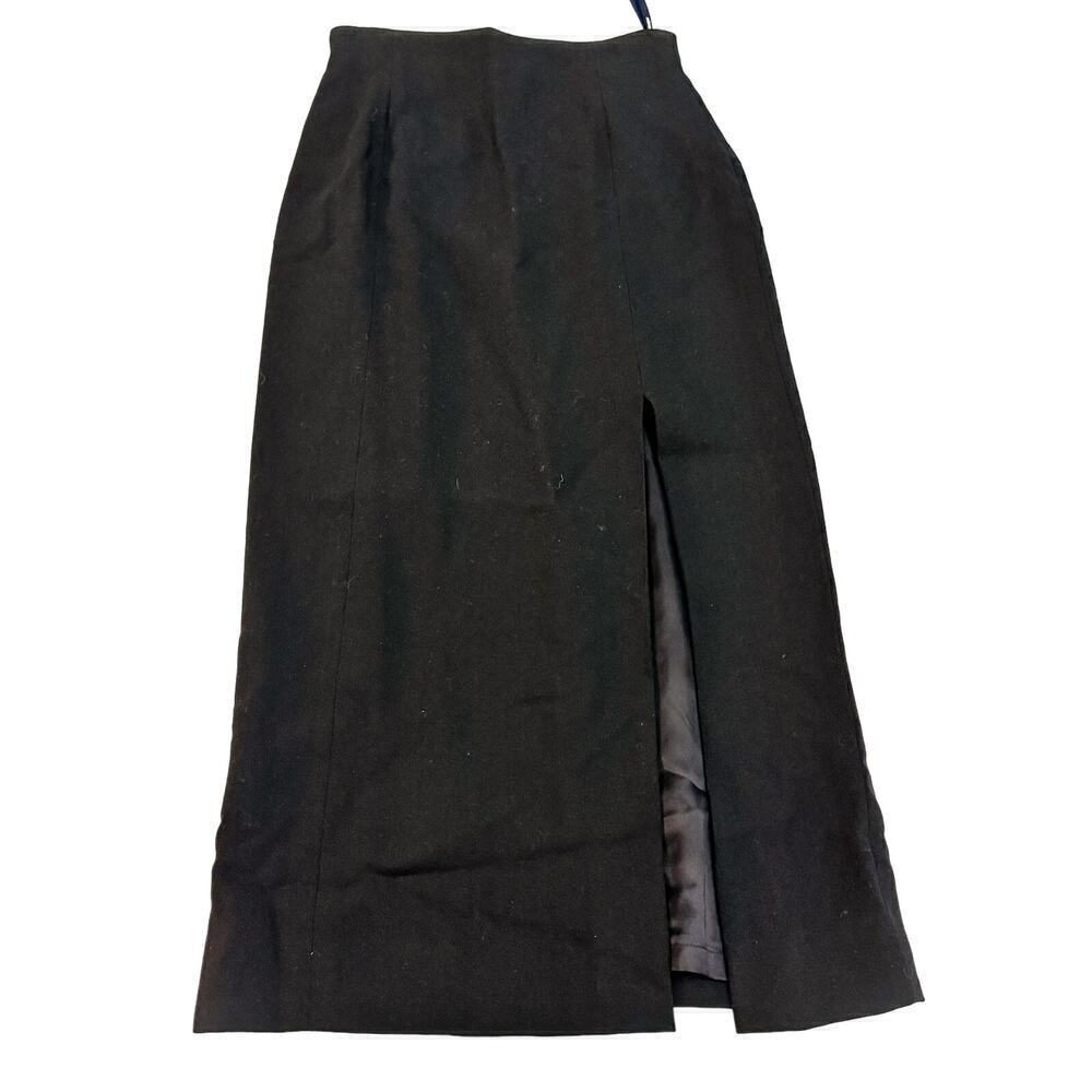 Burberry's Vintage Below The Knee Long Slit Midi Classic A Line Skirt Size 4